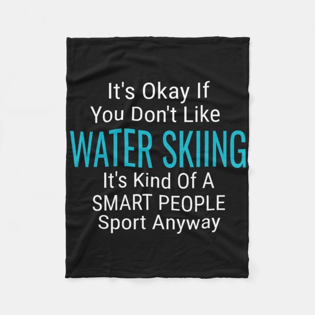 Water Skiing Waterski Water Skiers Funny Sports Qu Fleecedecke (Vorderseite)
