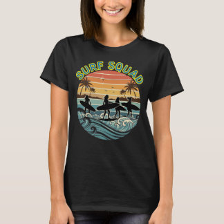 Water Sports Surfing Girls Squad Surfboard Hobby  T-Shirt