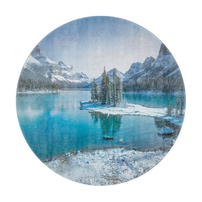 Water | Winter Jasper National Park, Canada Schneidebrett (Vorderseite)