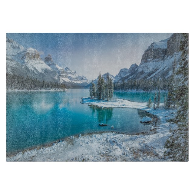 Water | Winter Jasper National Park, Canada Schneidebrett (Vorderseite)