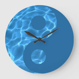 Water Yin Yang Wall Clock Große Wanduhr