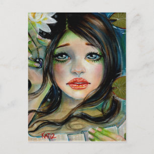 Waterbabe und die schwarze Perle Postkarte