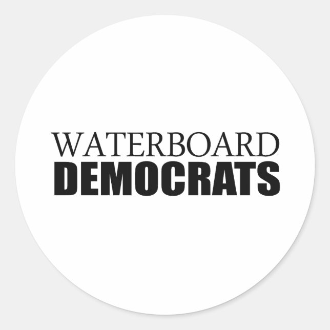 Waterboard-Demokraten Runder Aufkleber (Vorderseite)