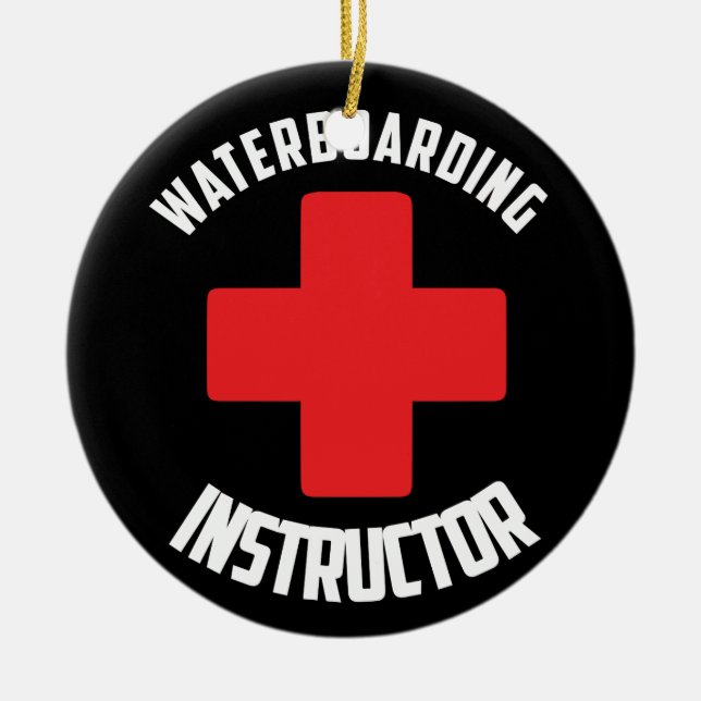 Waterboarding Instructor Keramik Ornament (Vorne)