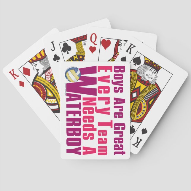 Waterboy Volleyball in Pink Spielkarten (Rückseite)