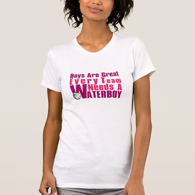 Waterboy Volleyball in Pink T-Shirt (Vorderseite)