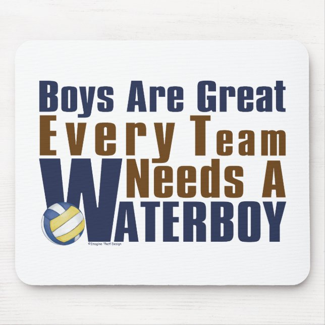 Waterboy Vollyball in Blau Mousepad (Vorne)