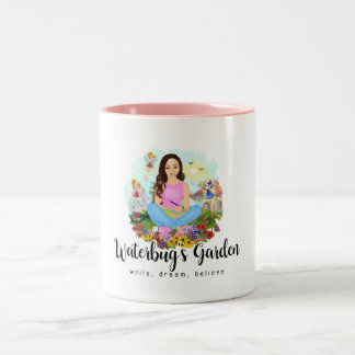 Waterbug's Garden Tasse-Write, Dream, Glaube Zweifarbige Tasse
