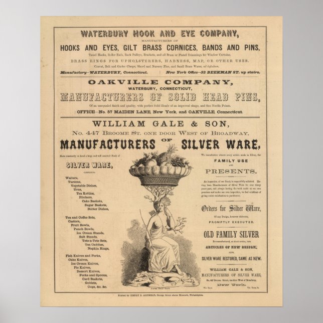 Waterbury Hook and Eye Company Poster (Vorne)