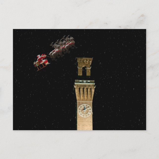 Waterbury Republikaner und Santa Feiertagspostkarte (Vorderseite)