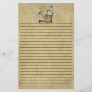 Watercan & Garden Things-1- Lined Stationierung Briefpapier