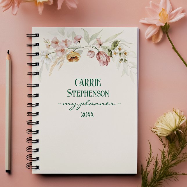 Watercolor 1600s Art Floral Spiral Planner Planer (Von Creator hochgeladen)