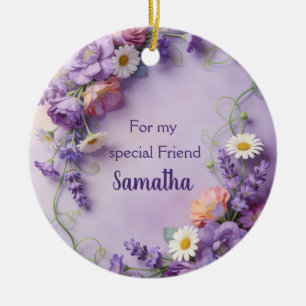 Watercolor 3D Blumenrahmen 116 Keramik Ornament