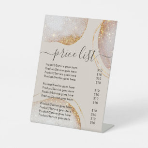Watercolor Abstrakt Gold Glitzer Sockelschild