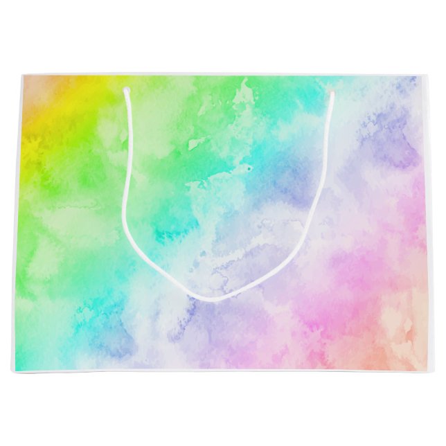 Watercolor-abstrakte Kunst Große Geschenktüte (Vorderseite)