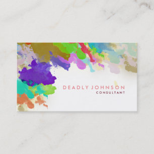 Watercolor-abstraktes elegantes cooles visitenkarte