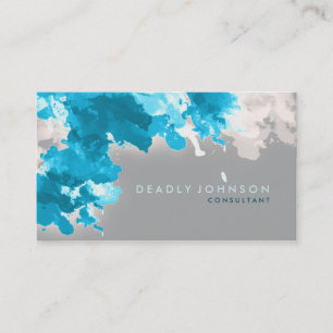 Watercolor-abstraktes elegantes cooles visitenkarte