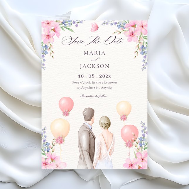 Watercolor Aesthetic wedding  Save The Date (Von Creator hochgeladen)
