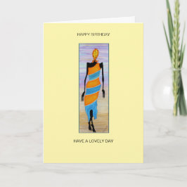 Watercolor African Art Elegante Karte