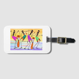 Watercolor, African Art Expressing Happiness  Gepäckanhänger