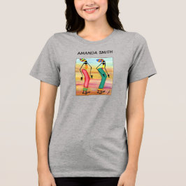 Watercolor African Art Inspiration Walk Tri-Blend Shirt