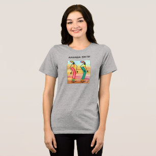 Watercolor African Art Inspiration Walk Tri-Blend Shirt