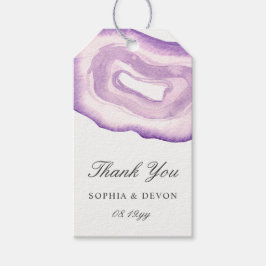 Watercolor Agate Wedding Gift Tags | Lavendel Geschenkanhänger