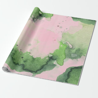Watercolor AKA Pink grüne Studentinnenverbindung U Geschenkpapier
