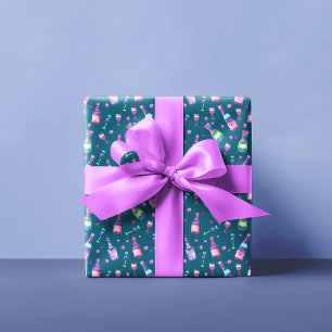 Watercolor Alcohol Muster   Dunkel Geschenkpapier