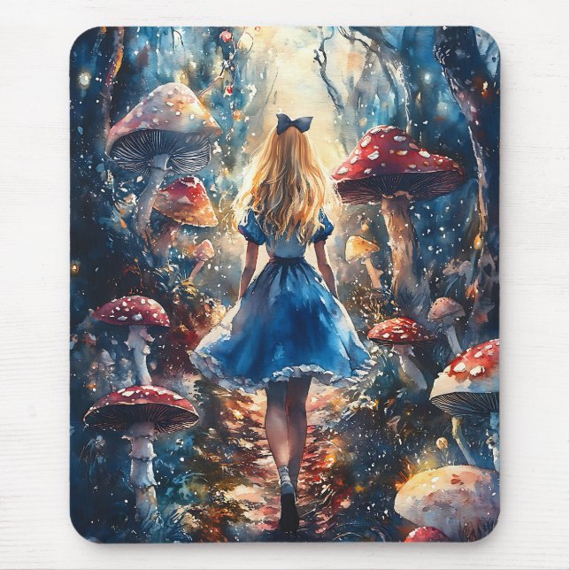 Watercolor Alice in Wonderland Mousepad (Vorne)