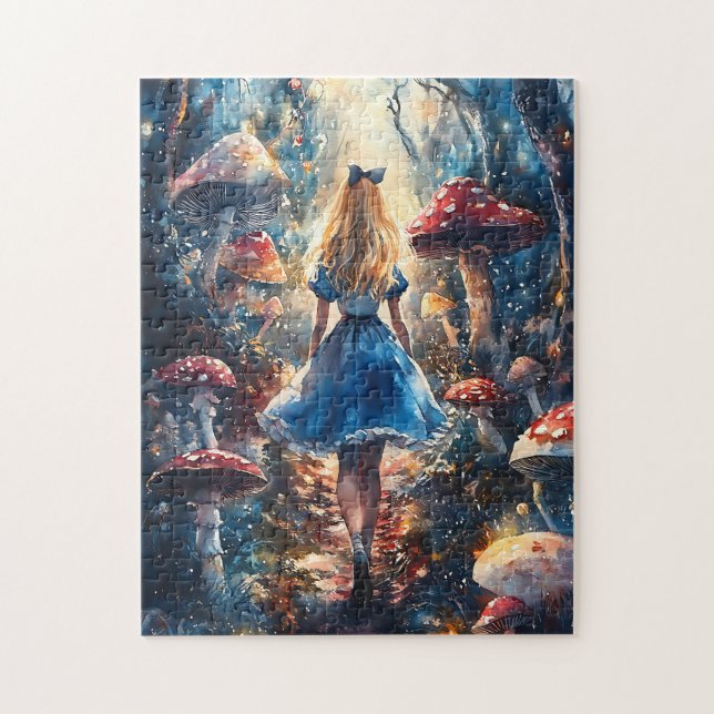 Watercolor Alice in Wonderland Puzzle (Vertikal)