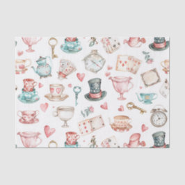 Watercolor Alice Pattern  Seidenpapier