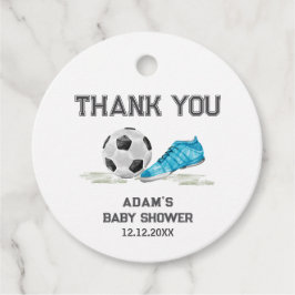 Watercolor All Star Soccer Sport Boy Baby Shower  Geschenkanhänger