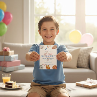 Watercolor All Star Sports Birthday Party  Einladung