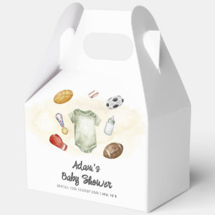 Watercolor All Star Sports Bodysuit Baby Shower Geschenkschachtel