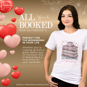 Watercolor Alles gebucht zum Valentinstag Tri-Blend Shirt
