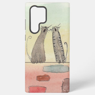 Watercolor Alley Cats Samsung Galaxy Hülle