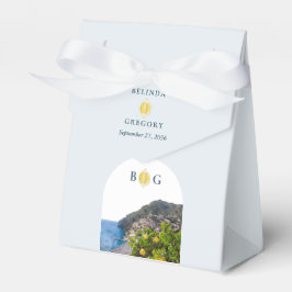 Watercolor Amalfi Coast Arch Italy Lemons Wedding Geschenkschachtel