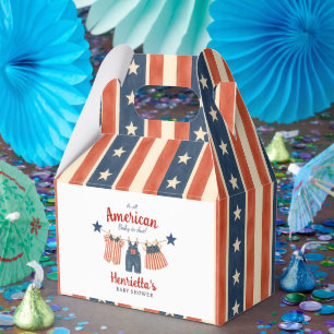 Watercolor-Amerikanische Babyparty-Geschenkbox Geschenkschachtel