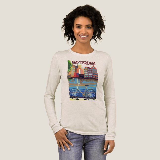 Watercolor Amsterdam Netherlands Tee (Volle Vorderseite)