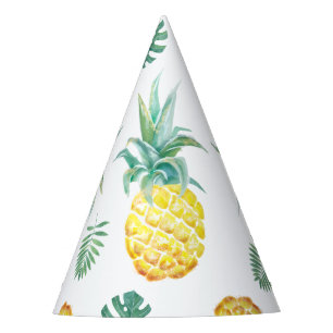 Watercolor-Ananas-Party-Hut Partyhütchen