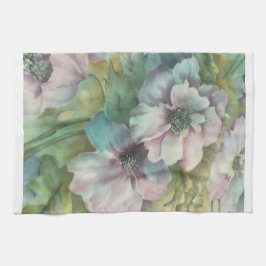 Watercolor Anemone Floral • Elegant Kitchen Decor Geschirrtuch