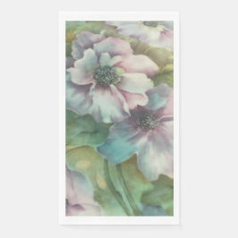 Watercolor Anemone Floral  • Elegant Table Decor Serviette