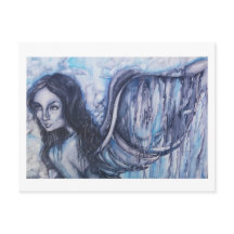 Watercolor Angel Artwork Postkarte