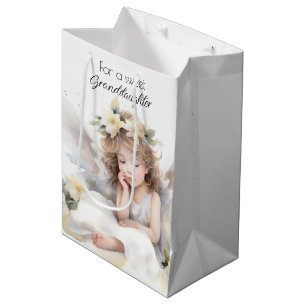 Watercolor Angel Geburtstag der Enkelin Mittlere Geschenktüte