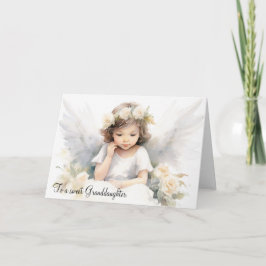 Watercolor Angel Girl Karte