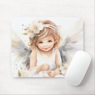 Watercolor Angel Girl Mousepad
