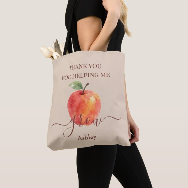 Watercolor Apple Teacher - Danke, Geschenk (Von Nahem)