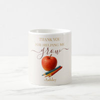 Watercolor Apple Teacher - Danke, Geschenk