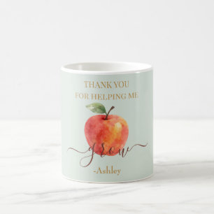 Watercolor Apple Teacher - Danke, Geschenk Kaffeetasse